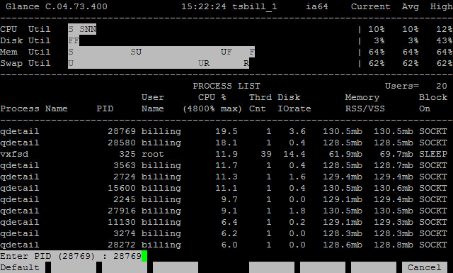 HP-UX在线性能监控工具GlancePlus介绍（二） - 王大头 - 王大头