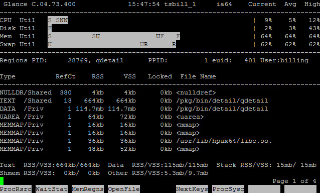 HP-UX在线性能监控工具GlancePlus介绍（二） - 王大头 - 王大头