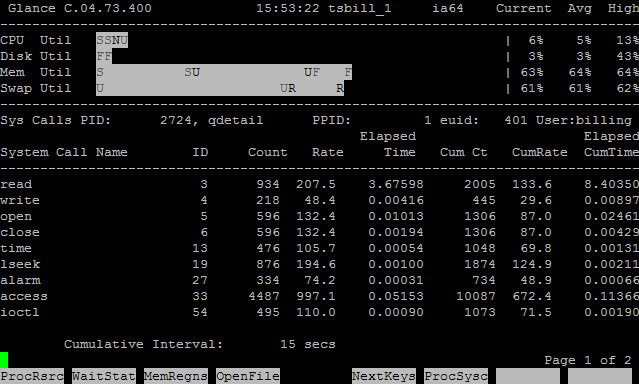 HP-UX在线性能监控工具GlancePlus介绍（二） - 王大头 - 王大头