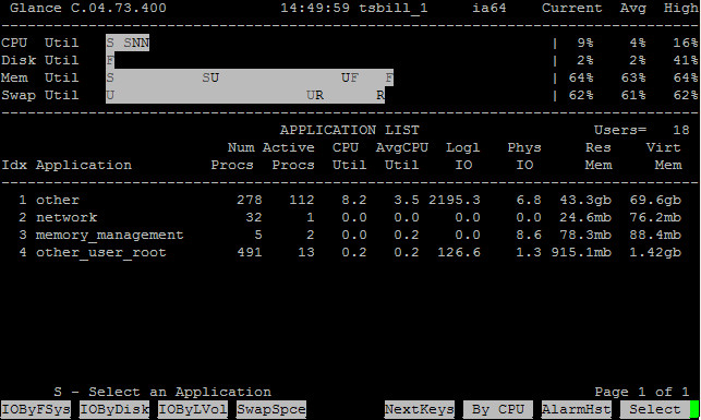 HP-UX在线性能监控工具GlancePlus介绍（二） - 王大头 - 王大头